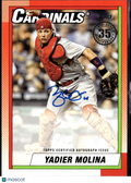 Yadier Molina 2025 Topps '90 On Card Auto Autograph St. Louis Cardinals