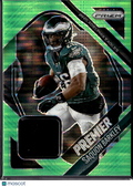 Saquon Barkley 2025 Prizm Jersey Patch Green Pulsar Philadelphia Eagles