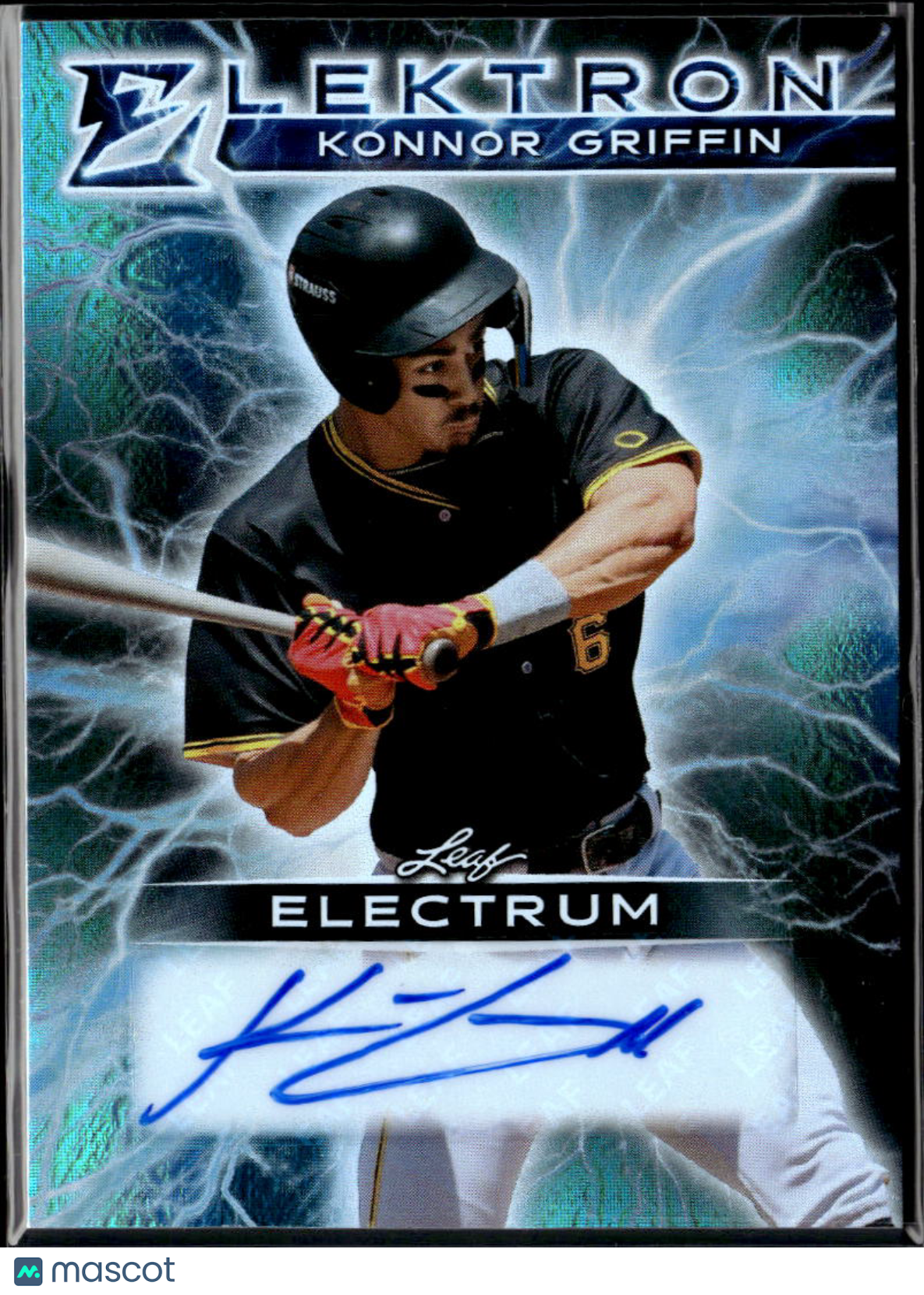 Konnor Griffin 2026 Leaf Electrum Auto Autograph RC Pittsburgh Pirates 3/6