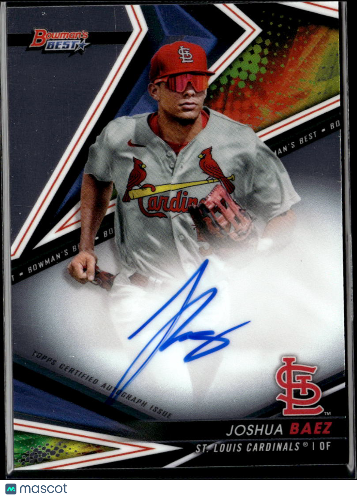 Joshua Baez 2022 Bowman's Best Auto Autograph RC St. Louis Cardinals