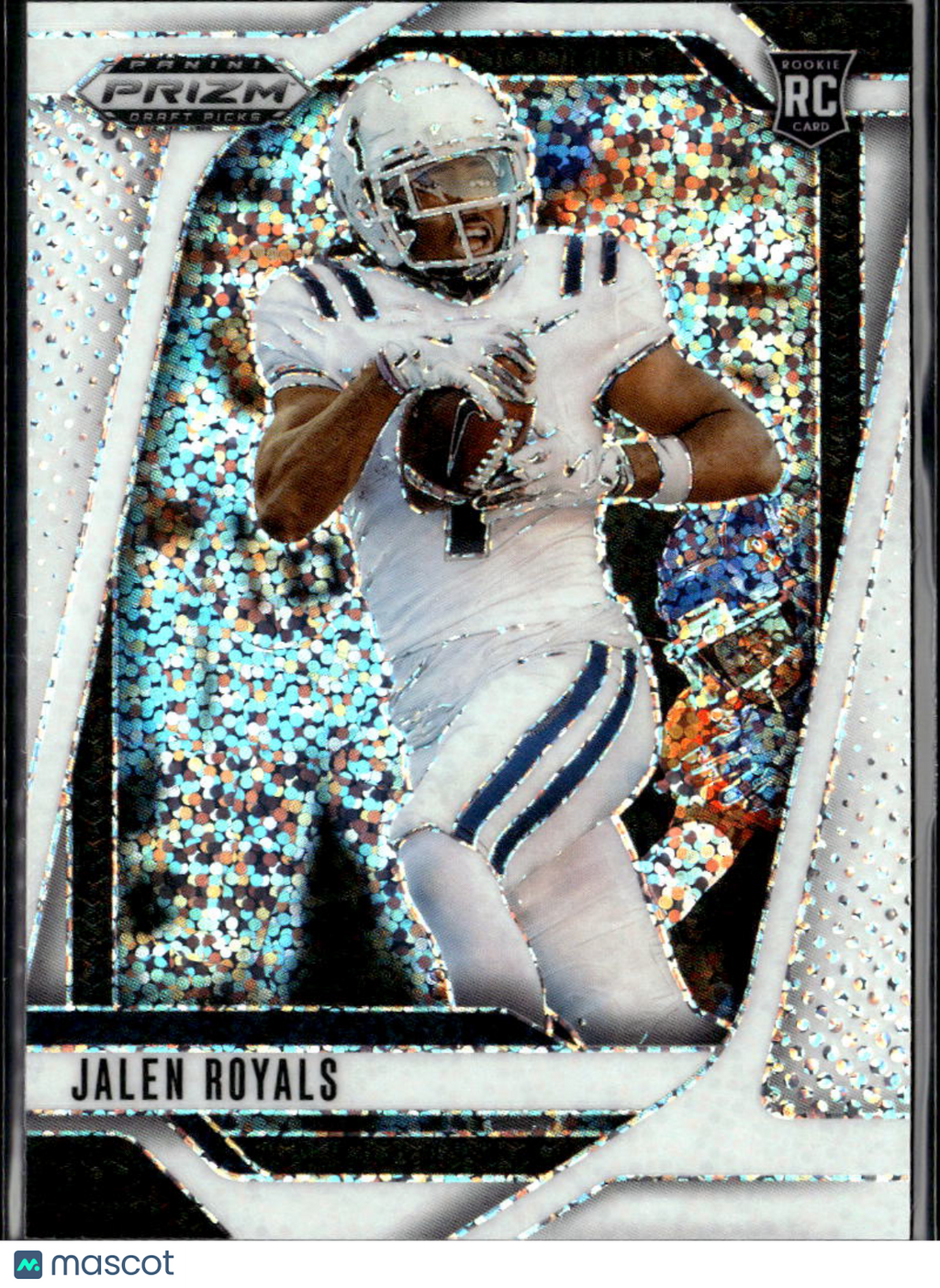 Jalen Royals 2025 Prizm Draft Picks White Sparkle SSP RC Utah State KC Chiefs