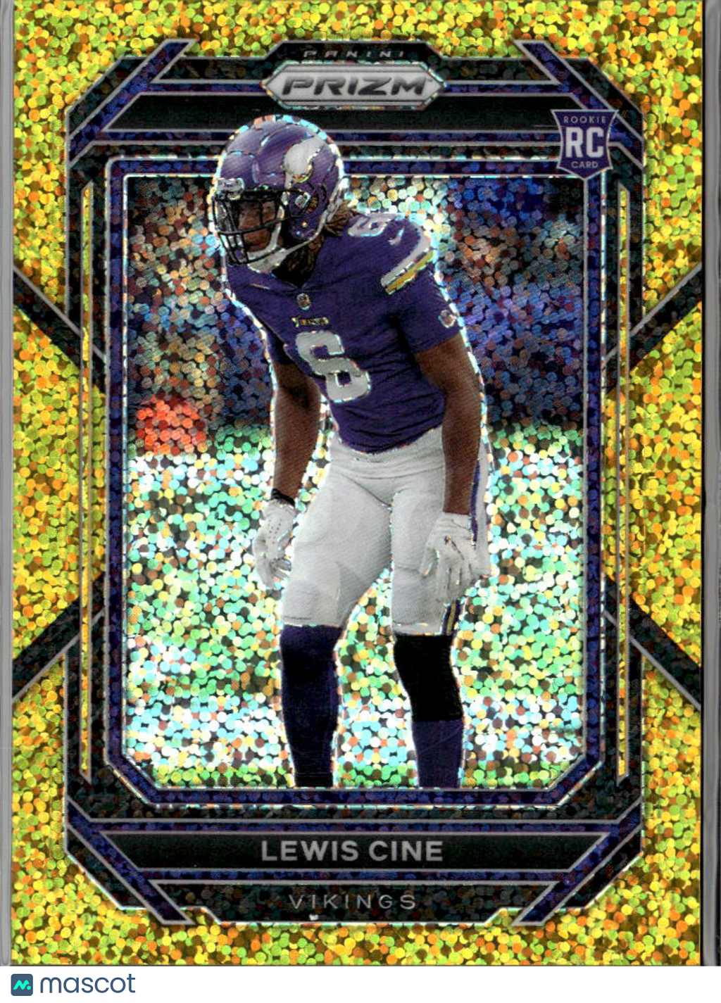 Lewis Cine 2023 Prizm Gold Sparkle Prizm SSP Rookie RC 4/24 Minnesota Vikings