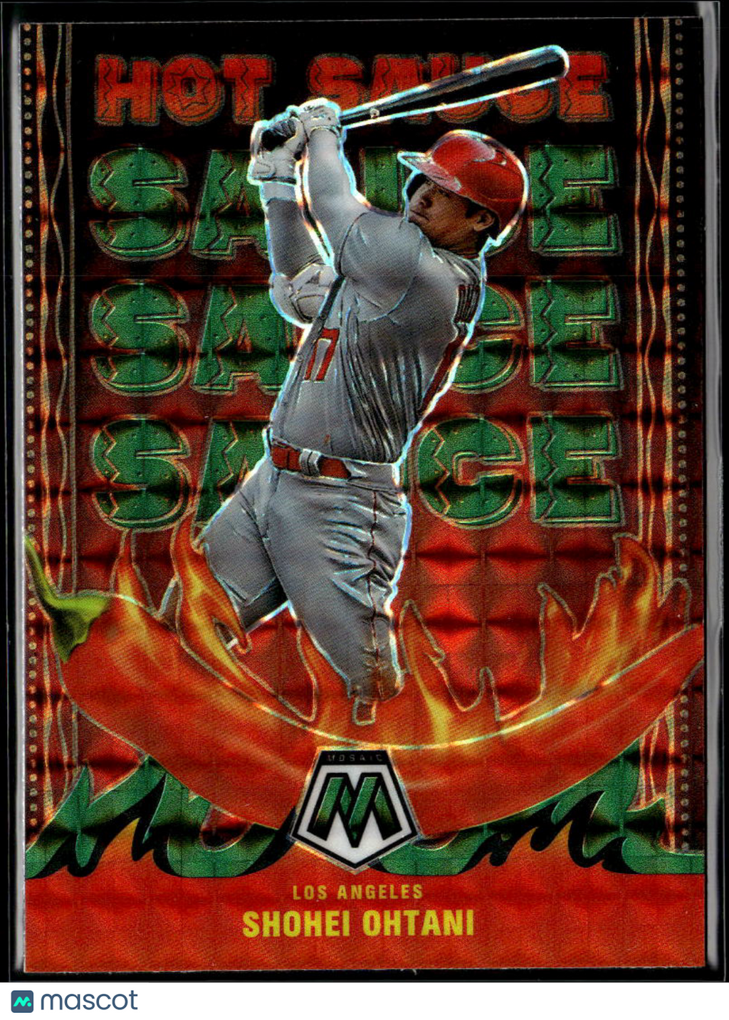 Shohei Ohtani 2022 Mosaic Hot Sauce Green Prizm Los Angeles Angels
