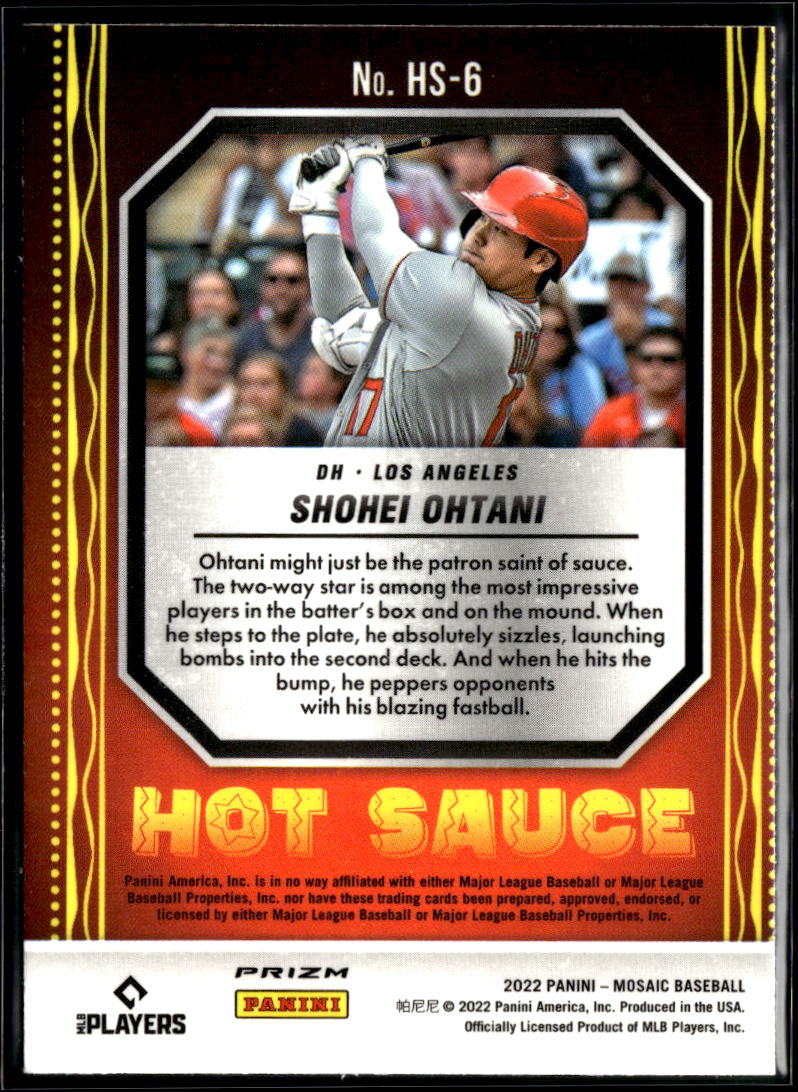 Shohei Ohtani 2022 Mosaic Hot Sauce Green Prizm Los Angeles Angels