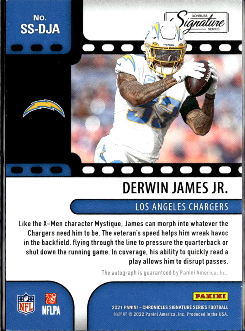 Derwin James Jr. 2021 Donruss Signature Series Auto Autograph 86/99 LA Chargers