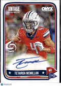 Tetairoa McMillan 2024 Onyx Vintage Auto Autograph RC Panthers Arizona Wildcats