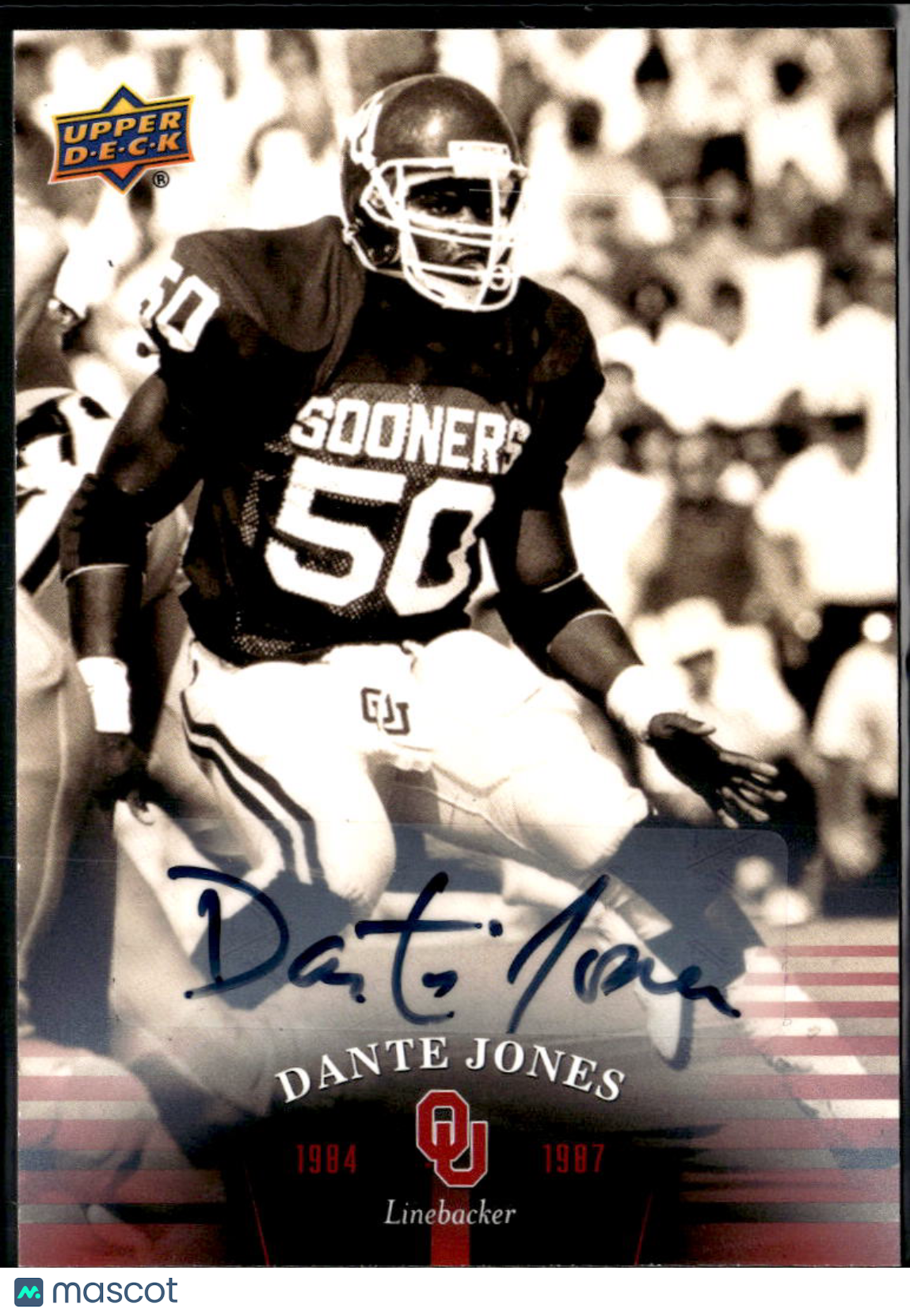 Dante Jones 2011 Upper Deck Auto Autograph Oklahoma Sooners