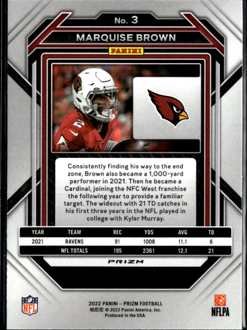 Marquise Brown 2022 Prizm Retail Red Prizm SSP Arizona Cardinals