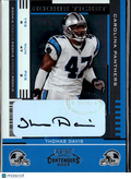 Thomas Davis 2005 Playoff Contenders Autograph Auto RC Carolina Panthers