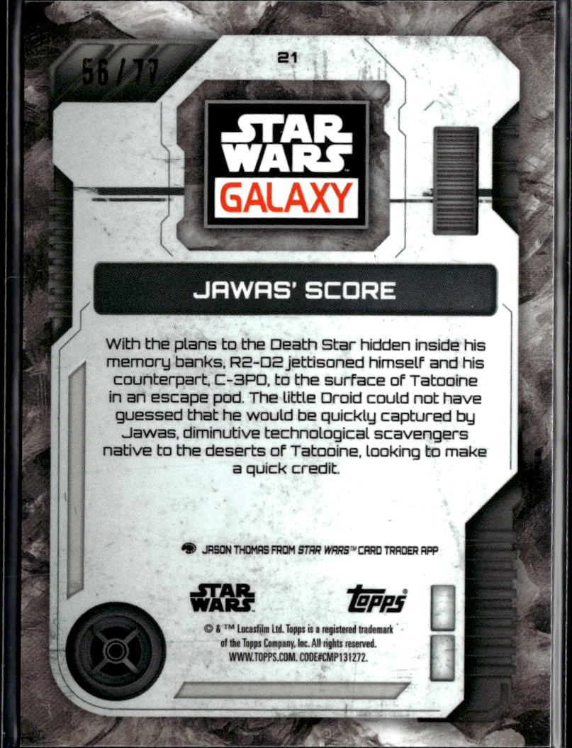 Jawa's Score 2026 Topps Star Wars Galaxy Logofractor 56/77 #21