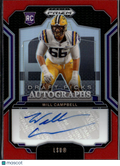 Will Campbell 2025 Prizm Draft Picks Auto Autograph RC 348/399 LSU Tigers