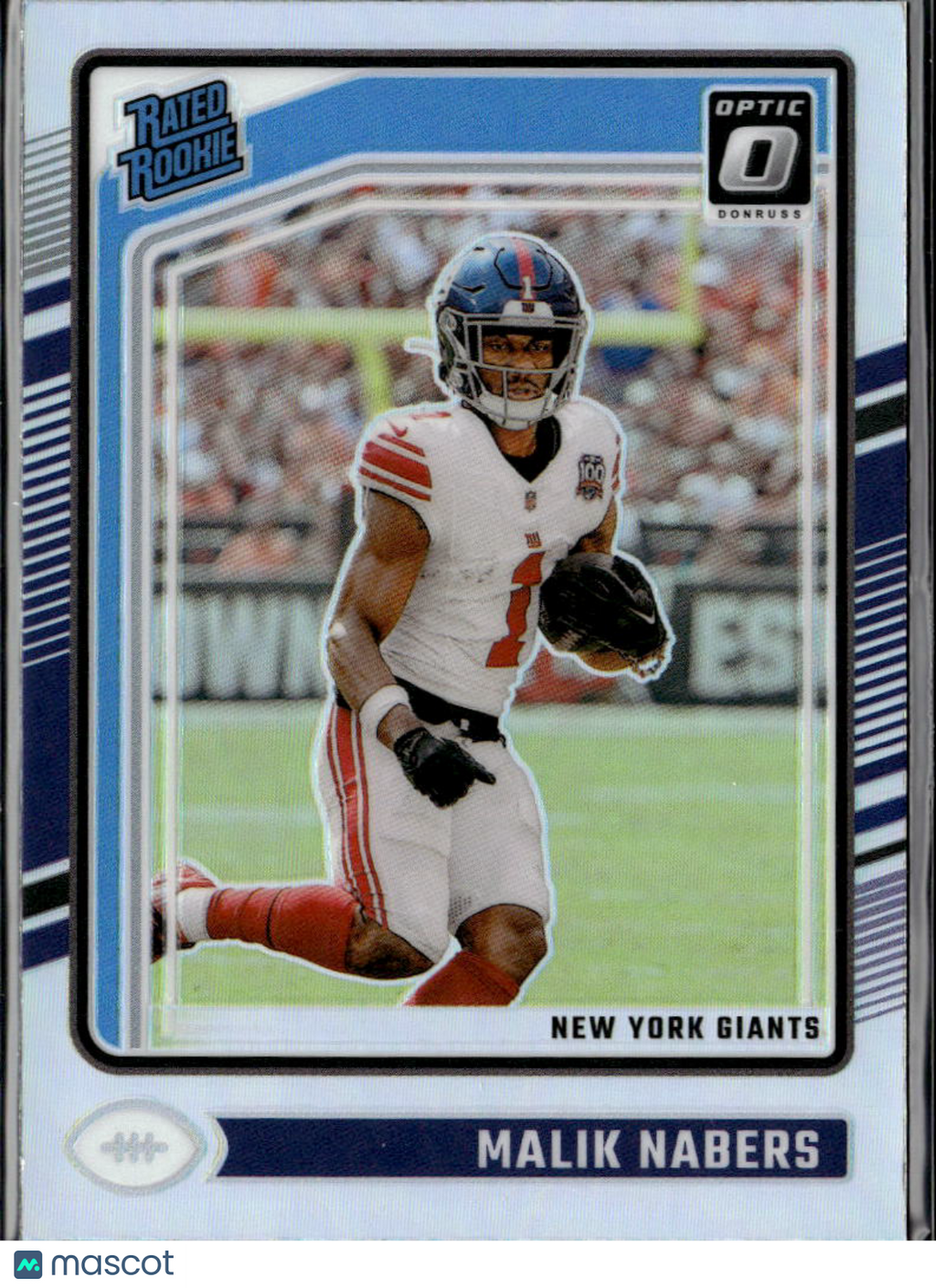 Malik Nabers 2024 Optic Rated Rookie Silver HOLO Prizm RC New York Giants
