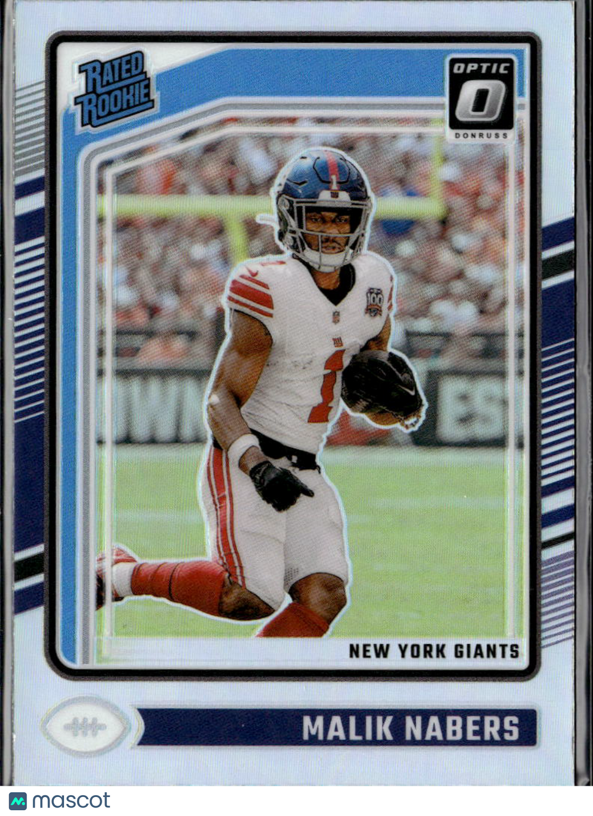 Malik Nabers 2024 Optic Rated Rookie Silver HOLO Prizm RC New York Giants