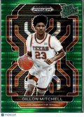 Dillon Mitchell 2022 Prizm Draft Green Pulsar Rookie RC 7/25 Texas Longhorns