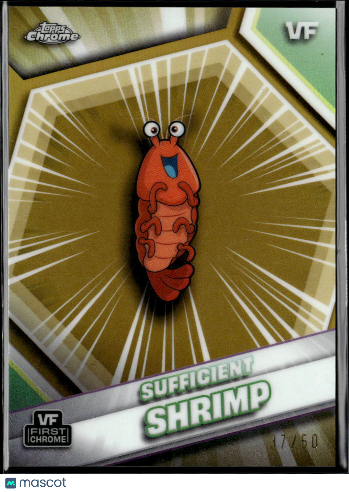 Sufficient Shrimp 2026 Topps Chrome VeeFriends GOLD Refractor 37/50 #166