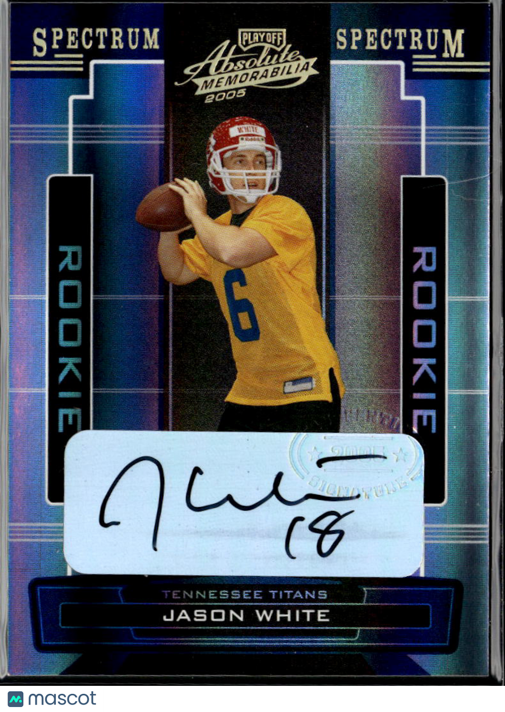 Jason White 2005 Playoff Absolute Auto Autograph RC 23/100 OU Sooners Titans