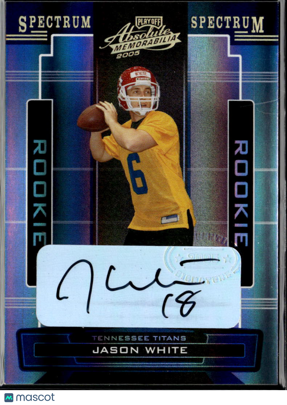 Jason White 2005 Playoff Absolute Auto Autograph RC 23/100 OU Sooners Titans