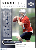 Jason White 2005 Upper Deck Foundations Auto Autograph RC Sooners Titans