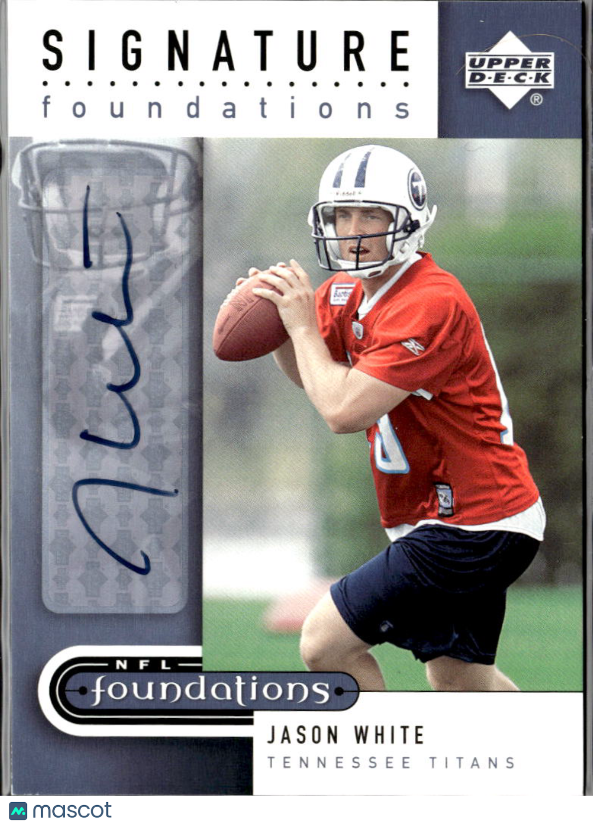 Jason White 2005 Upper Deck Foundations Auto Autograph RC Sooners Titans