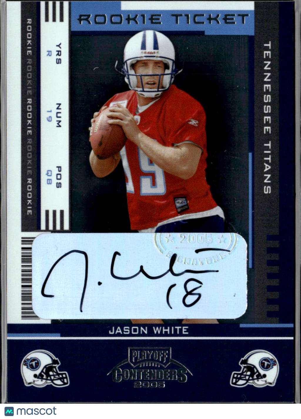 Jason White 2005 Playoff Contenders Auto Autograph RC Tennessee Titans
