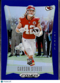 Carson Steele 2024 Prizm Deca Blue Prizm Rookie RC 122 /149 Kansas City Chiefs