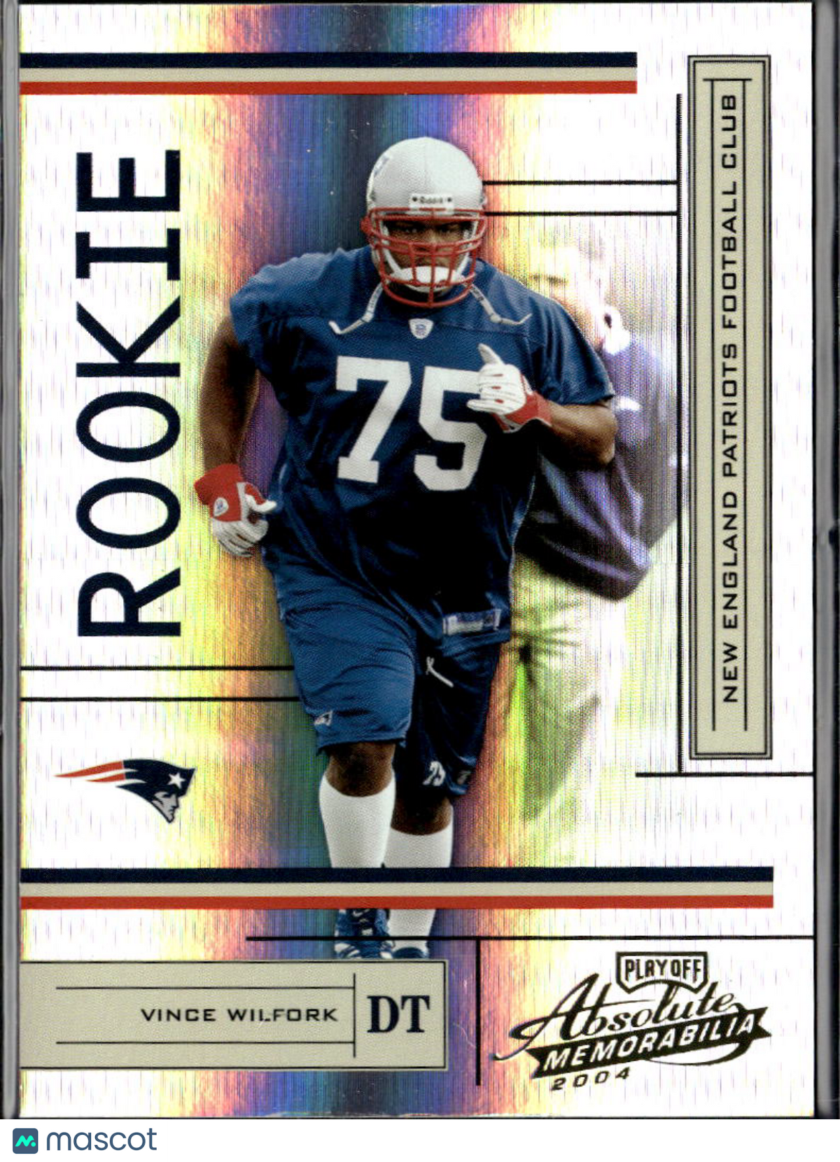 Vince Wilfork 2004 Playoff Absolute Rookie RC 182/750 New England Patriots