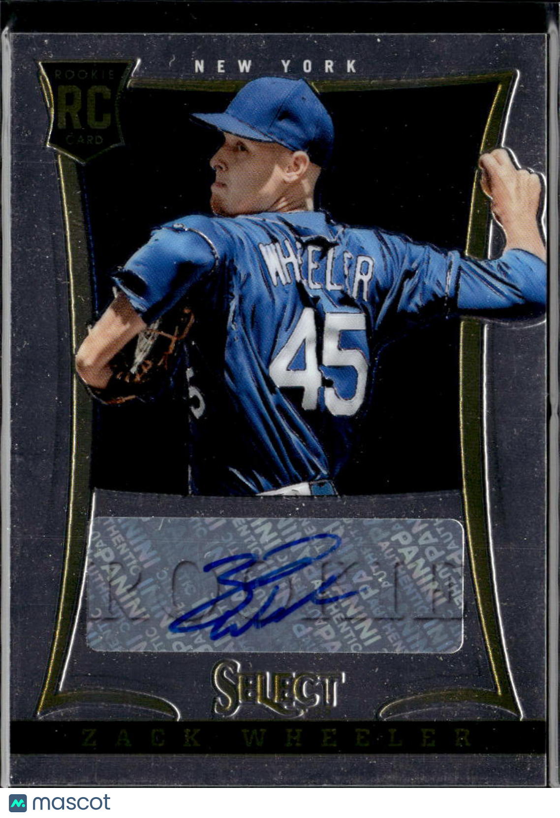 Zack Wheeler 2013 Select Auto Autograph Rookie RC New York Mets
