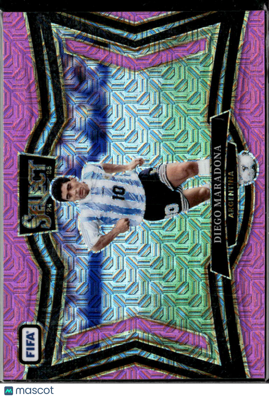Diego Maradona 2025 Select FIFA Field Level Pink Prizm 134/299 Argentina