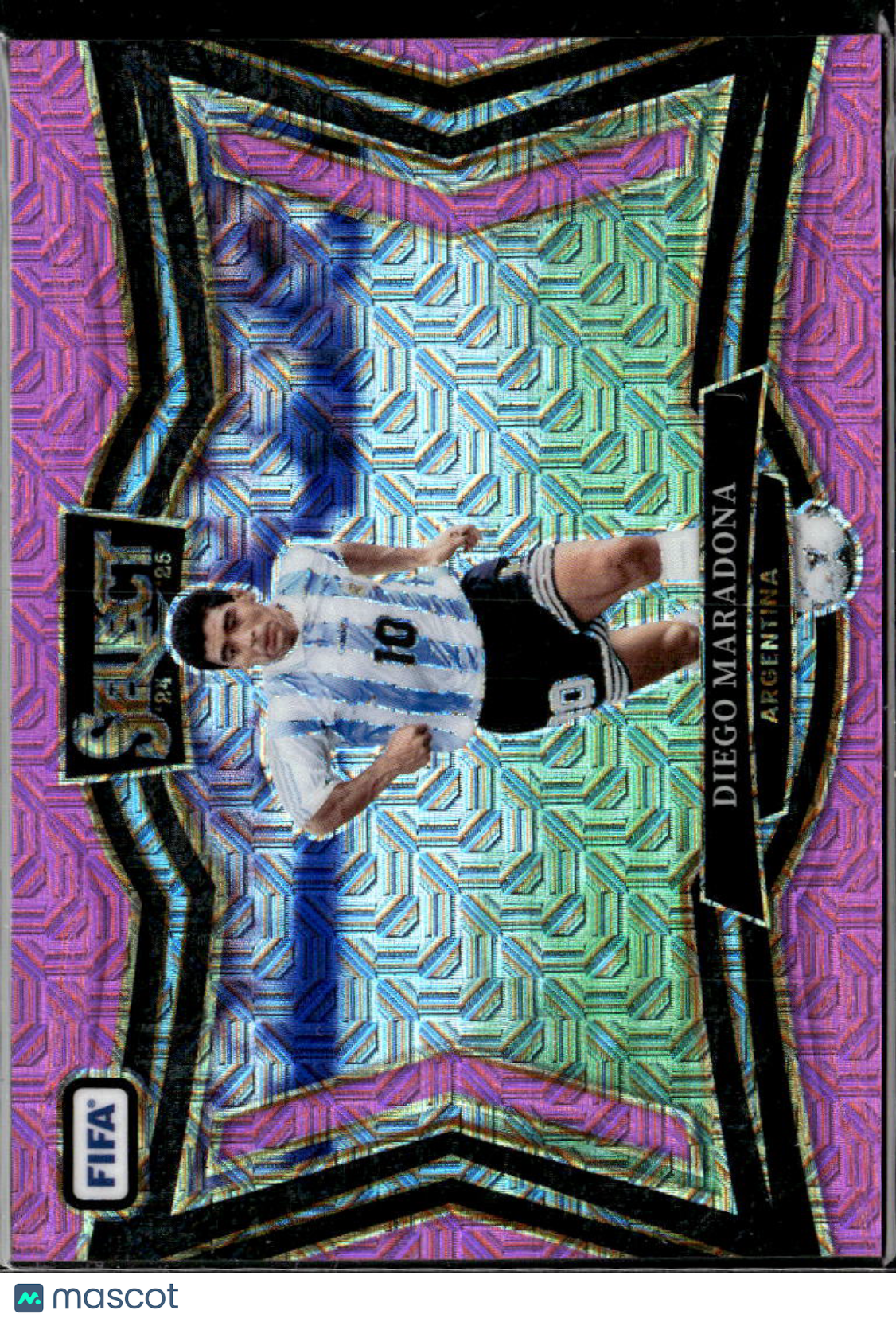 Diego Maradona 2025 Select FIFA Field Level Pink Prizm 134/299 Argentina