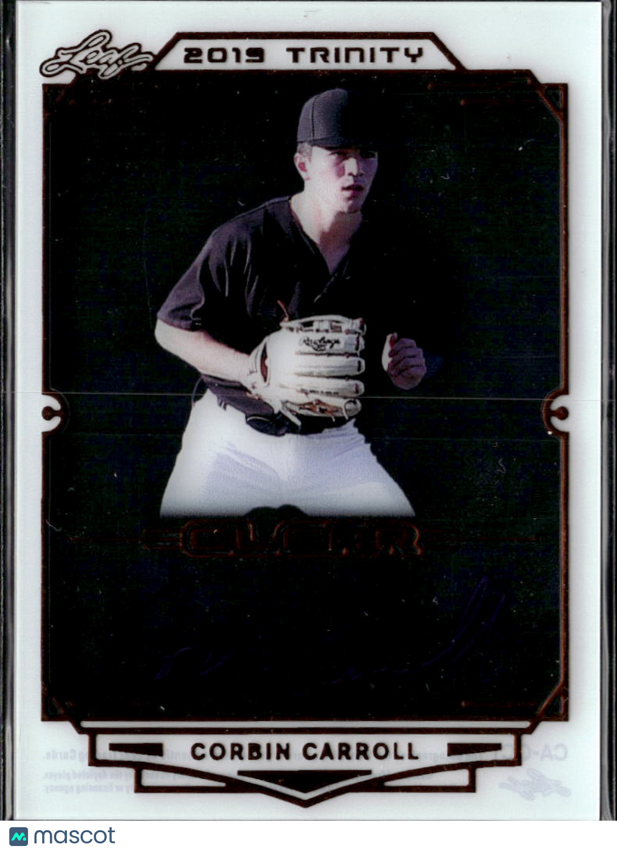 Corbin Carroll 2019 Leaf Trinity Auto Autograph RC Rookie Arizona Diamondbacks