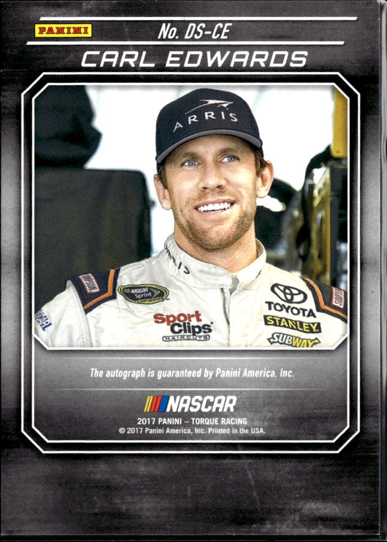 Carl Edwards 2017 Torque Racing Driver Scripts Auto Autograph 50/99