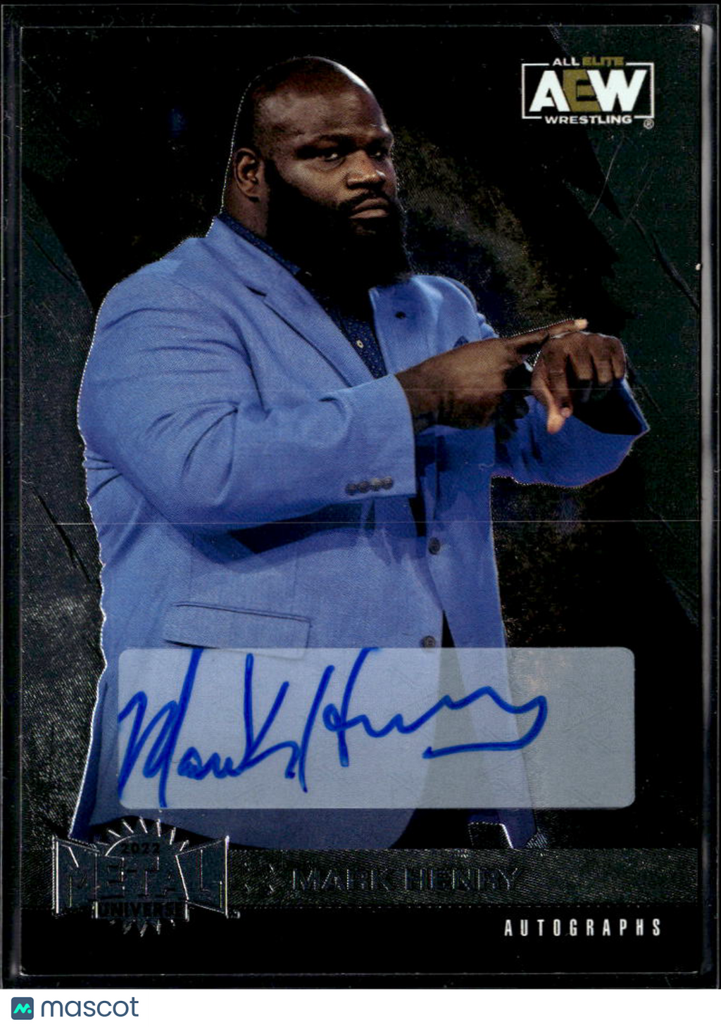 Mark Henry 2022 Upper Deck SkyBox Metal Universe AEW Auto Autograph WWE
