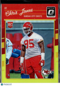 Chris Jones 2016 Optic Red Yellow Prizm Rookie RC Kansas City Chiefs