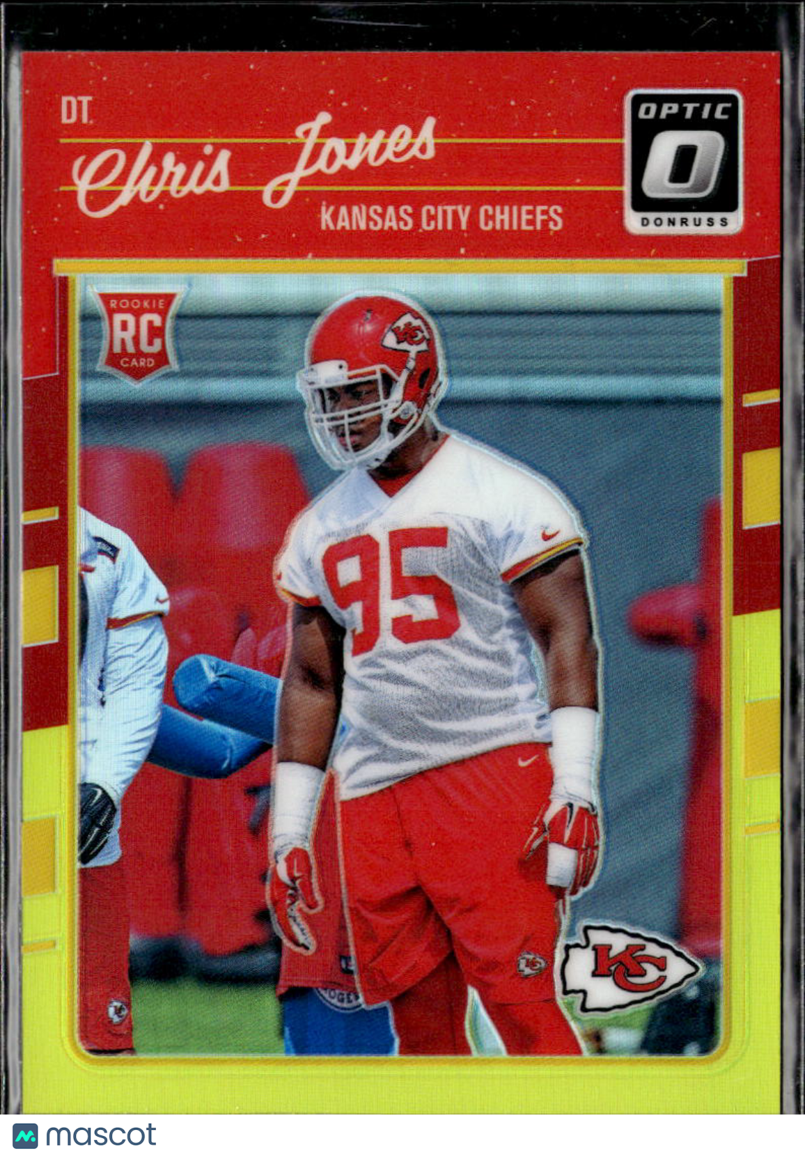 Chris Jones 2016 Optic Red Yellow Prizm Rookie RC Kansas City Chiefs