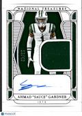Ahmad "Sauce" Gardner 2024 National Treasures Auto Autograph Patch 15/49 Jets