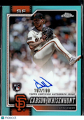 Carson Whisenhunt 2026 Topps Chrome Auto Autograph RC 197/199 SF Giants