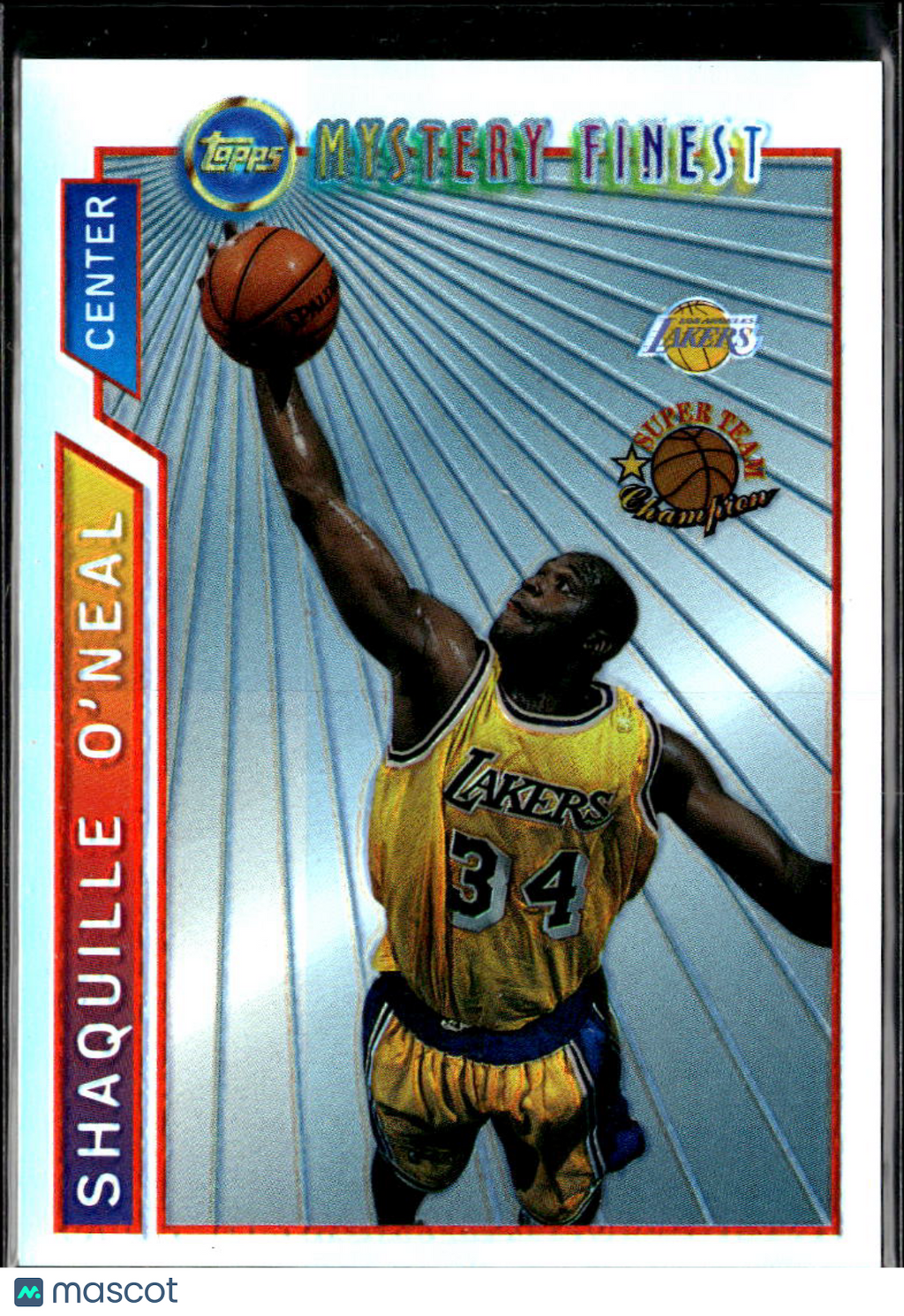 Shaquille O'neal 1996 Topps Mystery Finest REFRACTOR #M12 Los Angeles Lakers