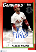 Albert Pujols 2025 Topps '90 Auto Autograph Black 7/10 St. Louis Cardinals
