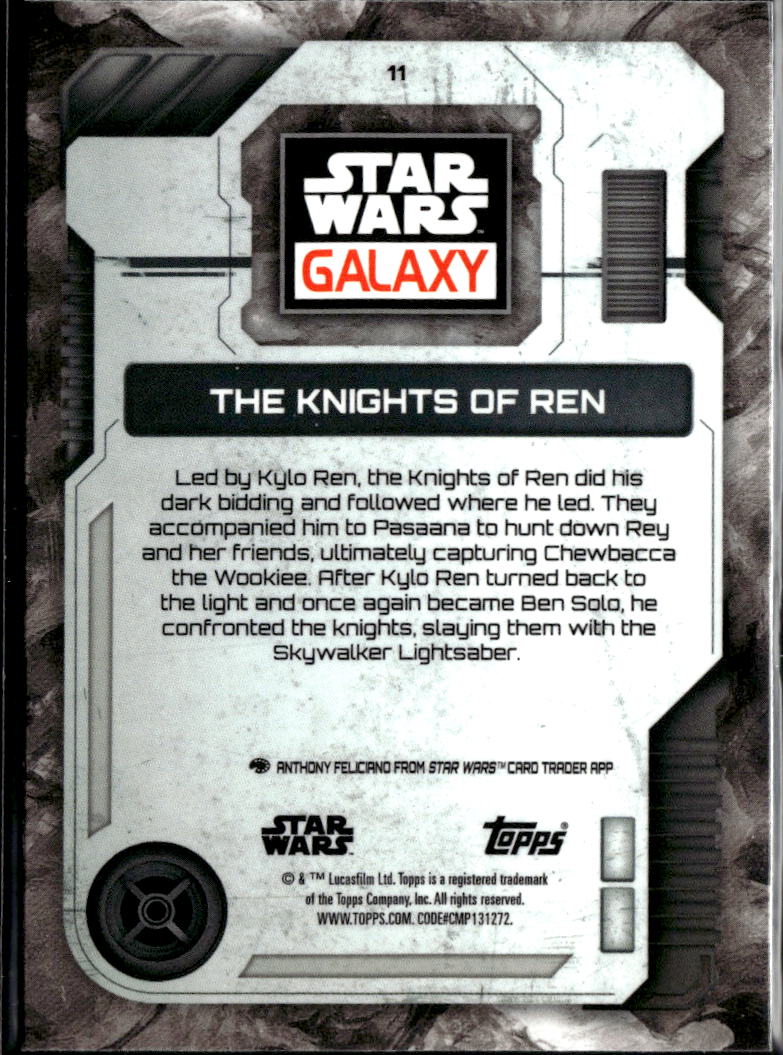 The Knights of Ren 2026 Topps Star Wars Galaxy Mini Diamond Refractor #11