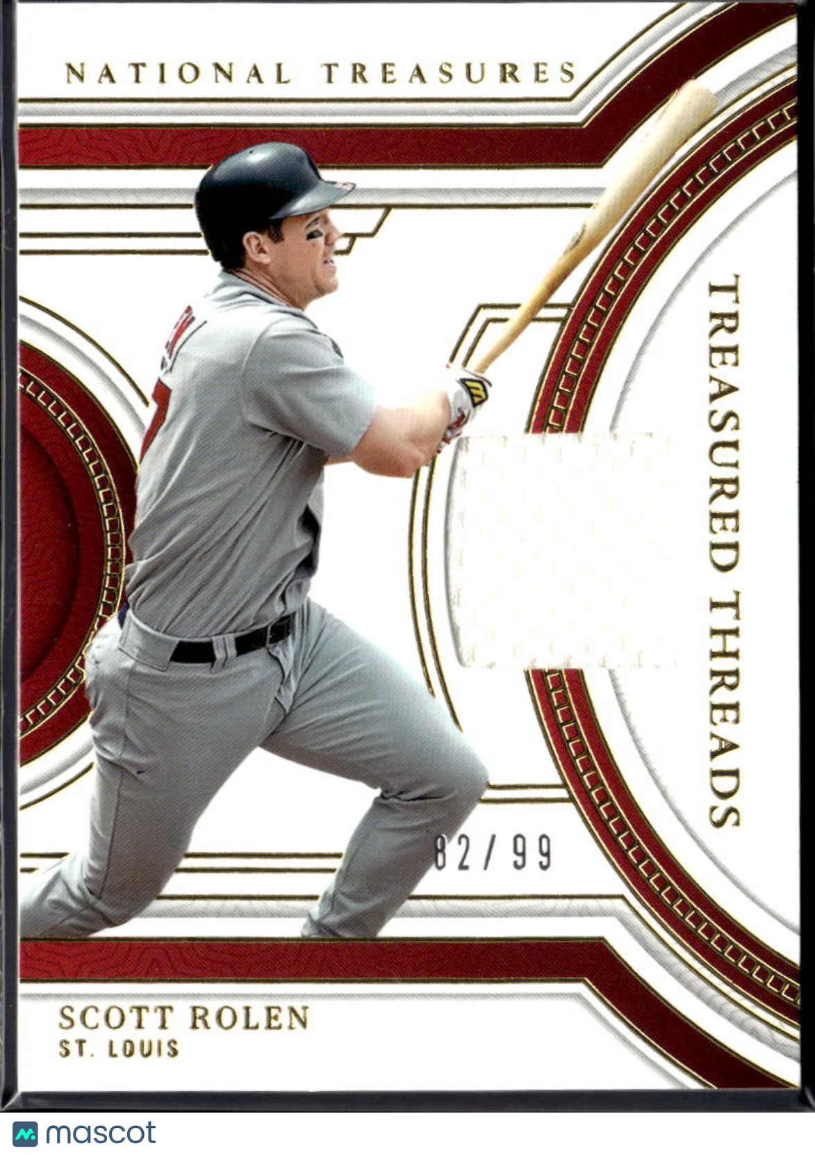 Scott Rolen 2024 National Treasures Game Worn Jersey Patch 82/99 Stl Cardinals