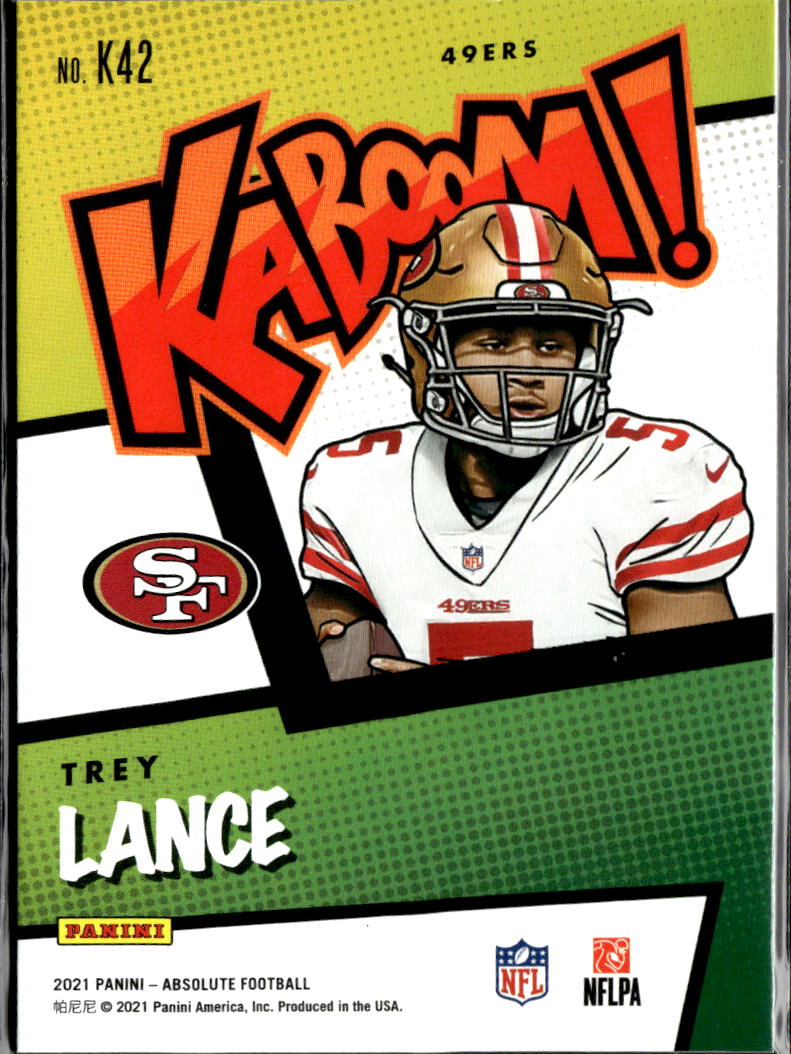Trey Lance 2021 Absolute KABOOM SSP Rookie RC San Francisco 49ers