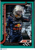 Max Verstappen 2025 Topps Chrome Formula 1 Teal Refractor 11/299 Red Bull Racing
