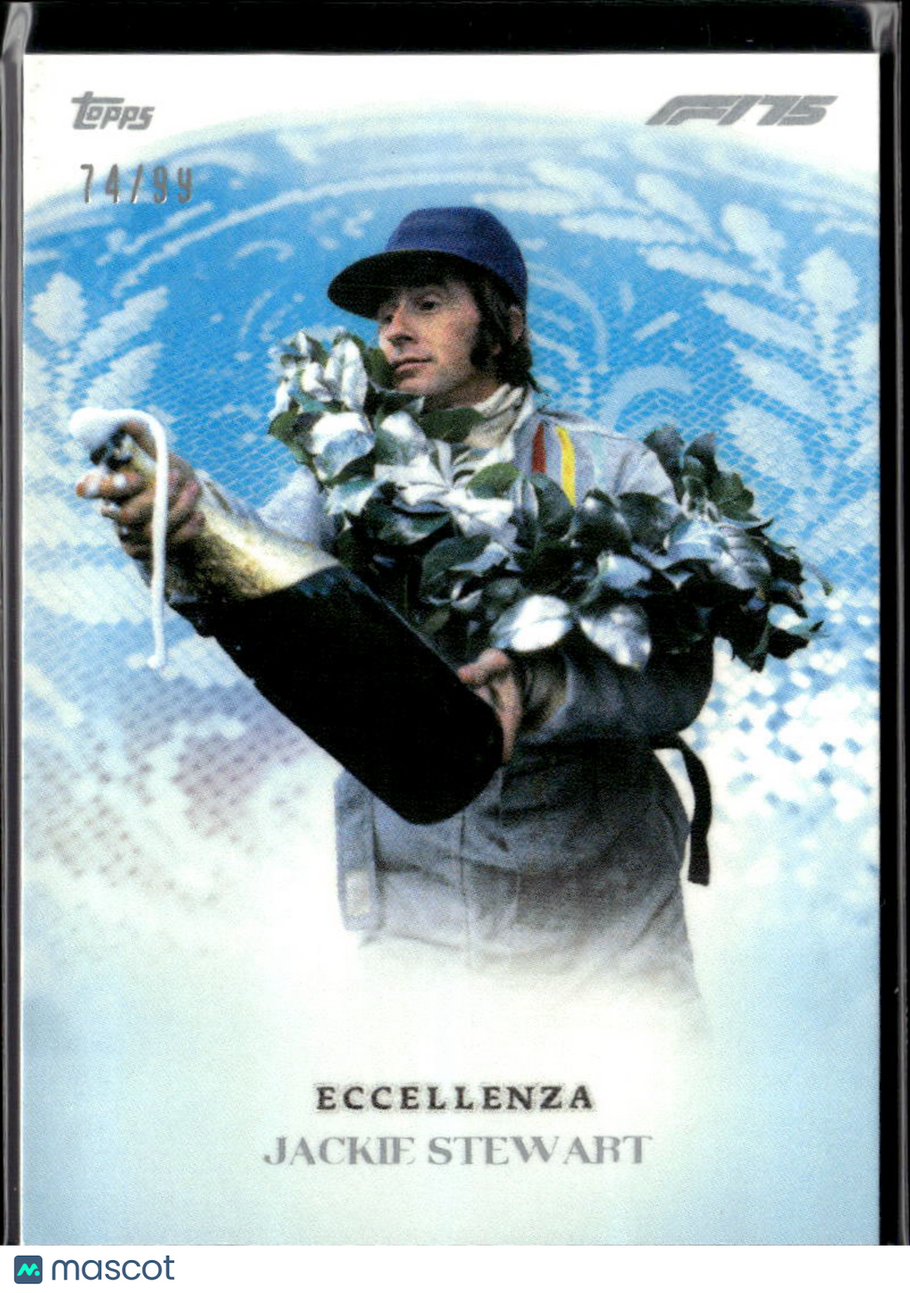 Jackie Stewart 2025 Topps F1 Eccellenza Supremo Blue 74/99