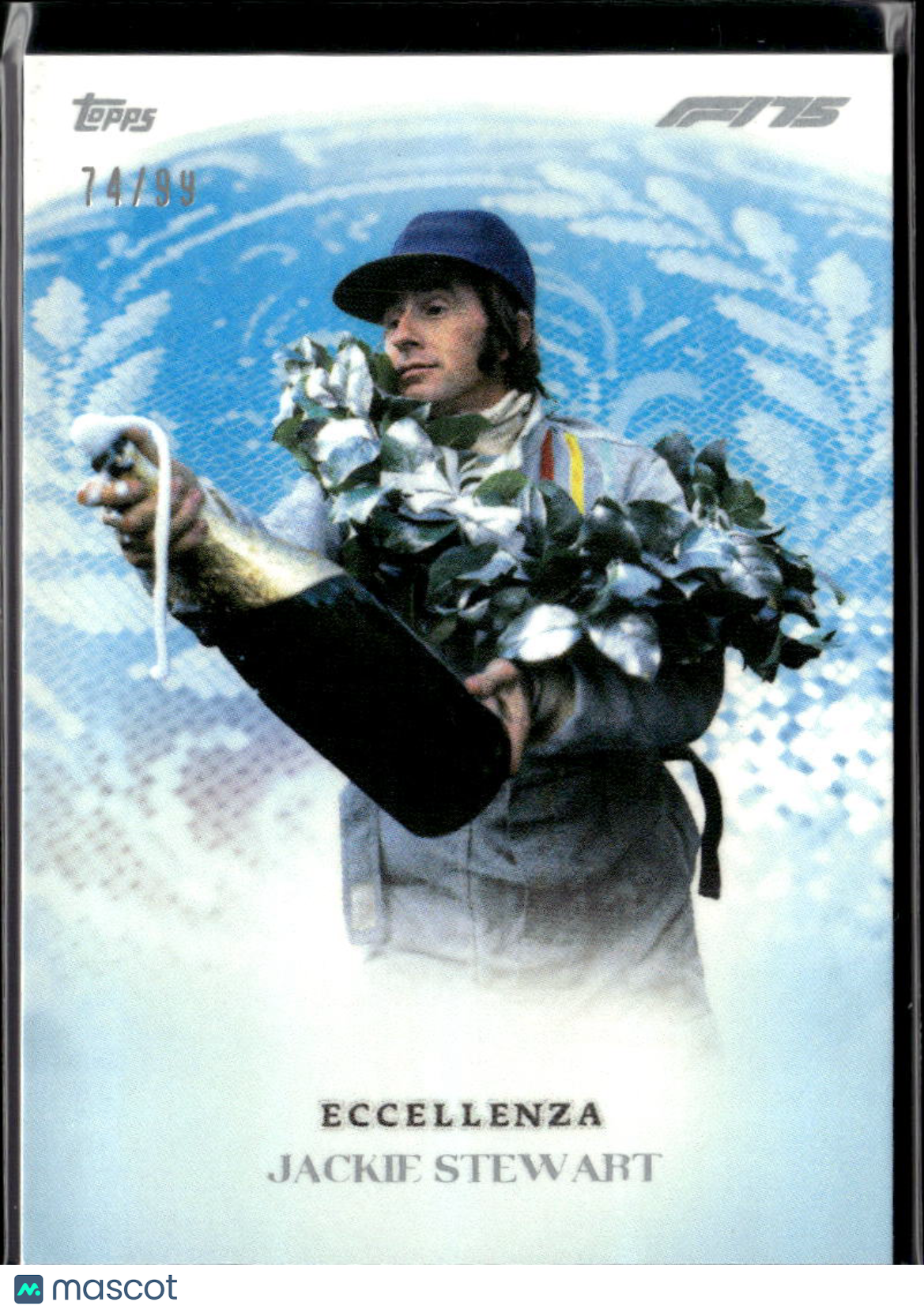 Jackie Stewart 2025 Topps F1 Eccellenza Supremo Blue 74/99
