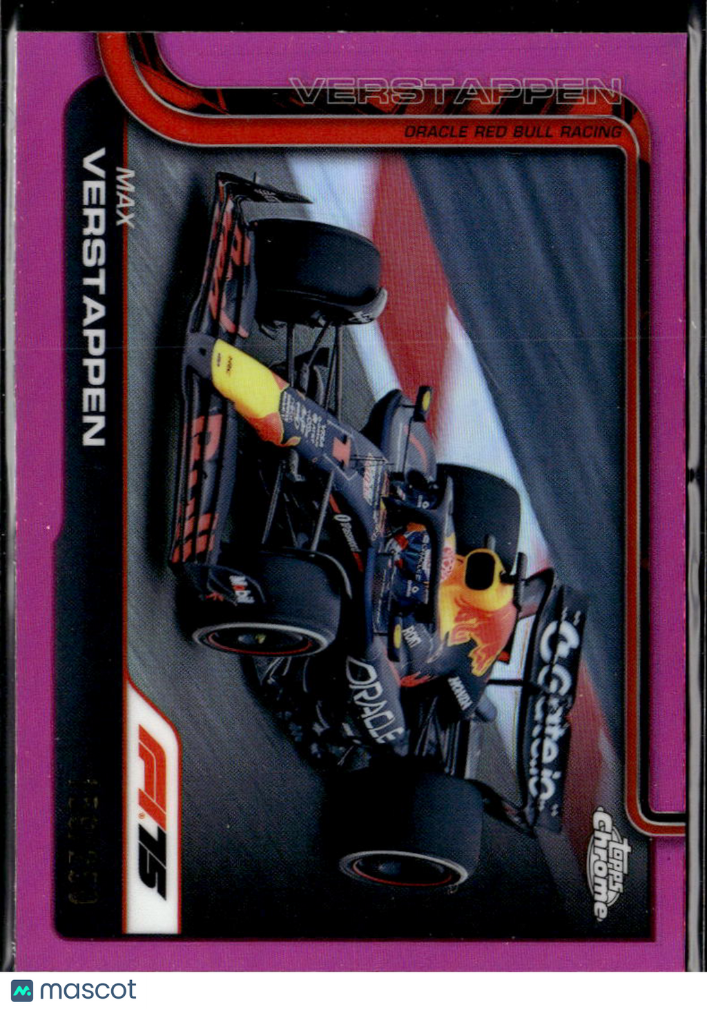 Max Verstappen 2025 Topps Chrome F1 Pink 159/250 Red Bull Racing