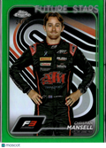 Christian Mansell 2024 Topps Chrome Formula 1 Green Refractor 24/99 Grand Prix