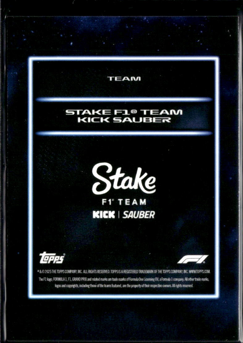 Guanyu Valtteri Bottas Andreas Seidl 2025 Topps Lights Out F1 24/99 Stake F1