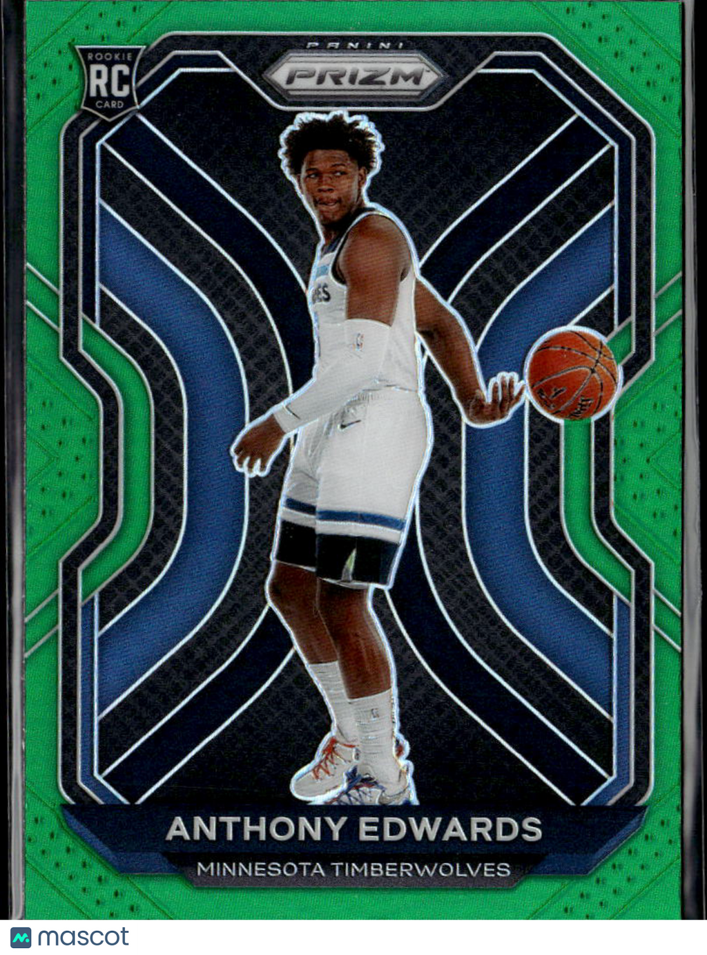 Anthony Edwards 2020-21 Prizm Green Prizm Rookie RC #258 Minnesota Timberwolves