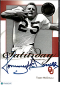 Tommy McDonald 2008 Press Pass Legends Auto Autograph Oklahoma Sooners
