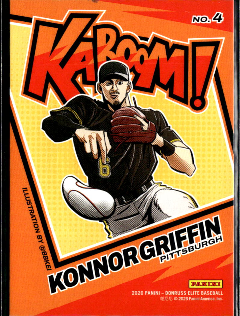 Konnor Griffin 2026 Donruss Elite KABOOM SSP CASE HIT RC Pittsburgh Pirates